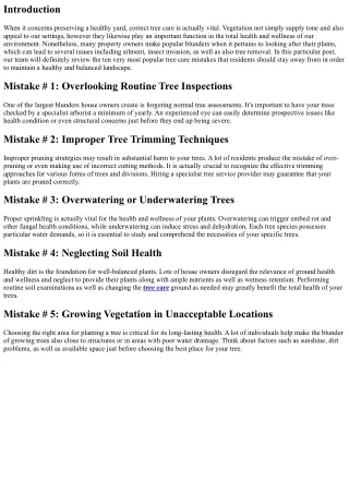10 Popular Tree Care Mistakes to Steer Clear Of for a Healthy And Balanced Garde