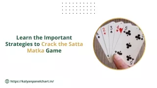 Learn the Important Strategies to Crack the Satta Matka Game