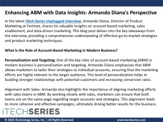 Enhancing ABM with Data Insights: Armando Diana's Perspective