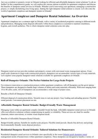are you a resident or property owner in orlando