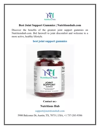 Best Joint Support Gummies  Nutritionshub