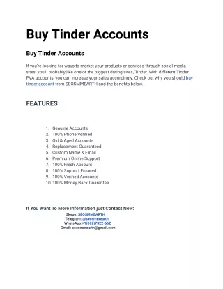 Secure Your Transactions with Buy Tinder Accounts