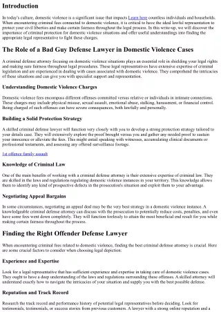 Criminal Defence for Domestic Violence Situations: Securing Your Legal Rights, M