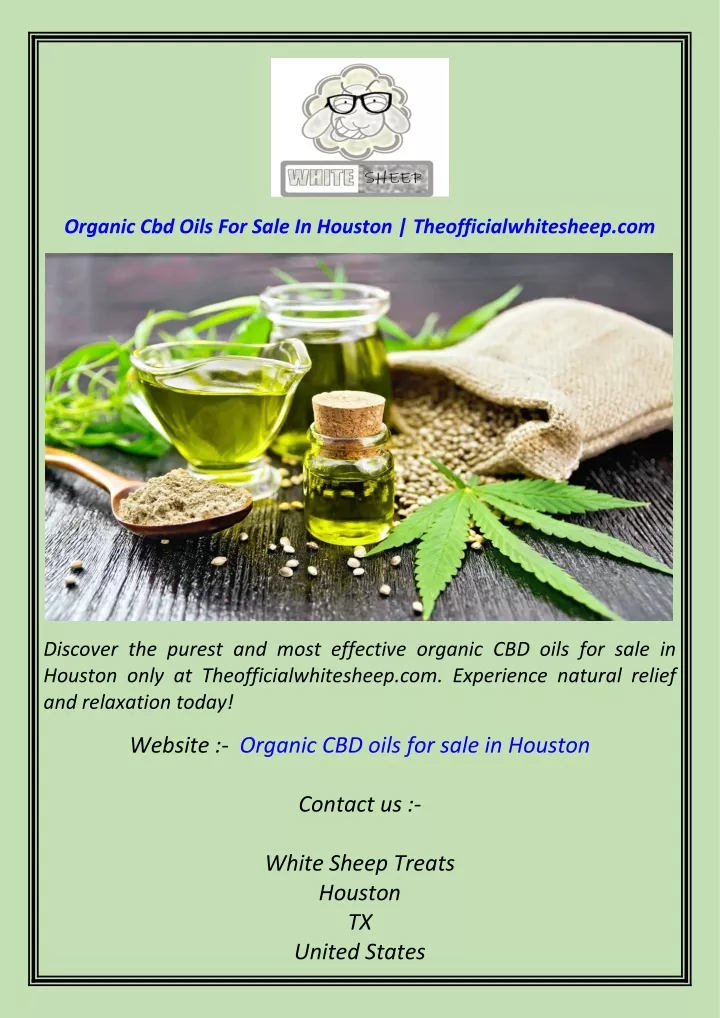 organic cbd oils for sale in houston