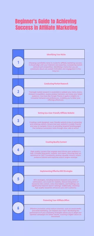 Beginner's Guide to Affiliate Marketing Success Infographic