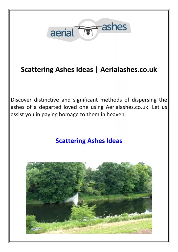 scattering ashes ideas aerialashes co uk