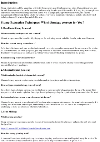 Stump Removal Methods: Which Method is Right for You?