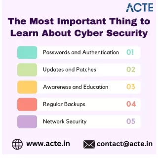 the most important thing to learn about cyber