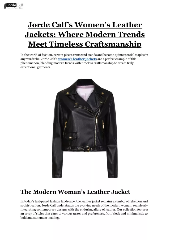 jorde calf s women s leather jackets where modern