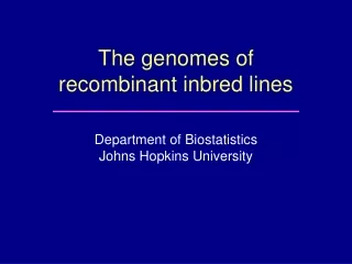 the genomes of recombinant inbred lines
