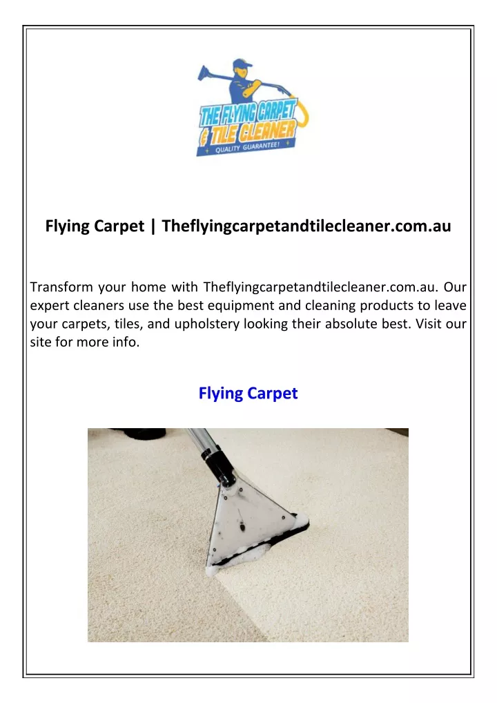 flying carpet theflyingcarpetandtilecleaner com au