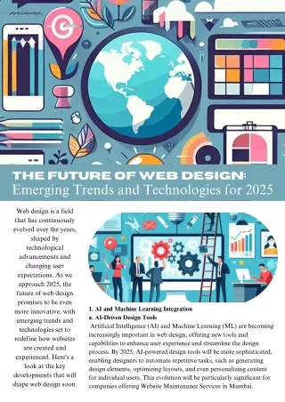 The Future of Web Design Emerging Trends and Technologies for 2025