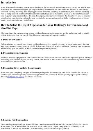 Just how to Select the Right Vegetation for Your Home's Temperature as well as G