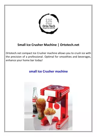 small ice crusher machine ortotech net