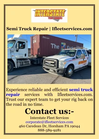 Semi Truck Repair  Ifleetservices.com