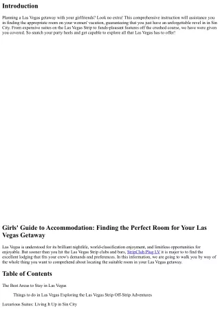 Girls' Guide to Accommodation: Finding the Perfect Room for Your Las Vegas Getaw