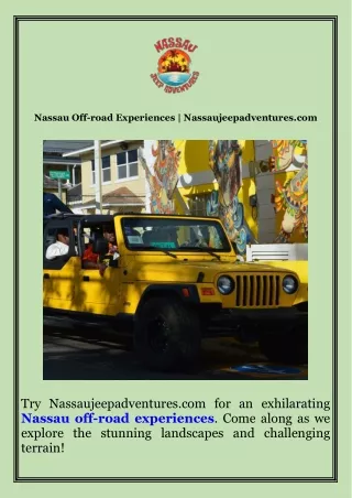 Nassau Off-road Experiences  Nassaujeepadventures.com