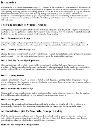 The Scientific Research Responsible For Productive Stub Milling: A Comprehensive