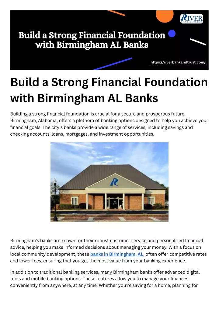 build a strong financial foundation with