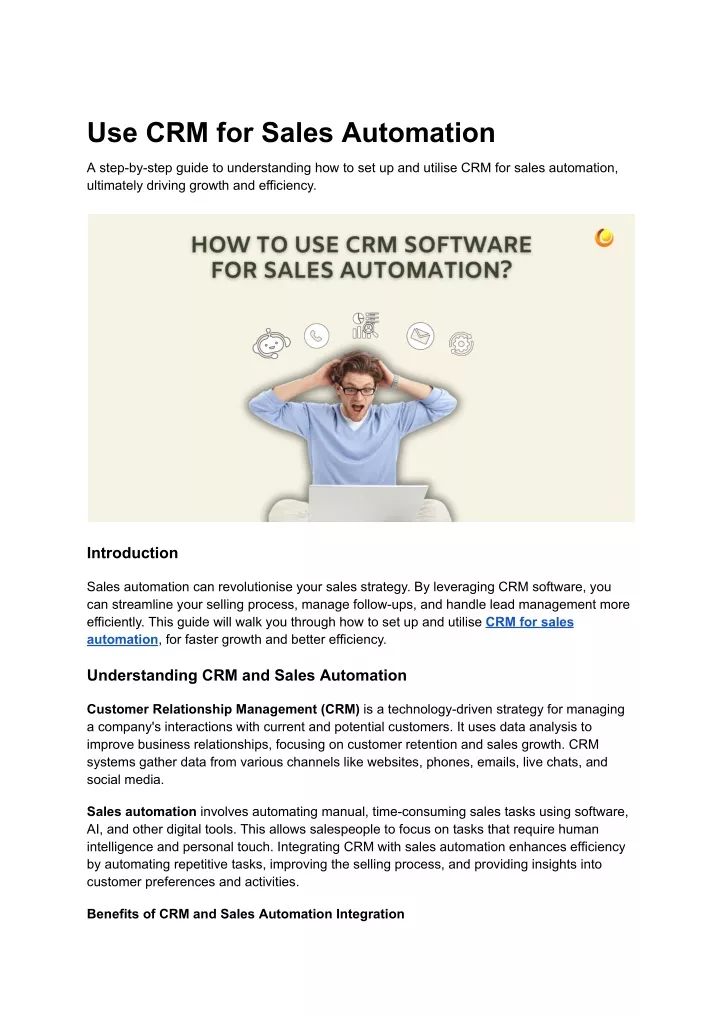 use crm for sales automation