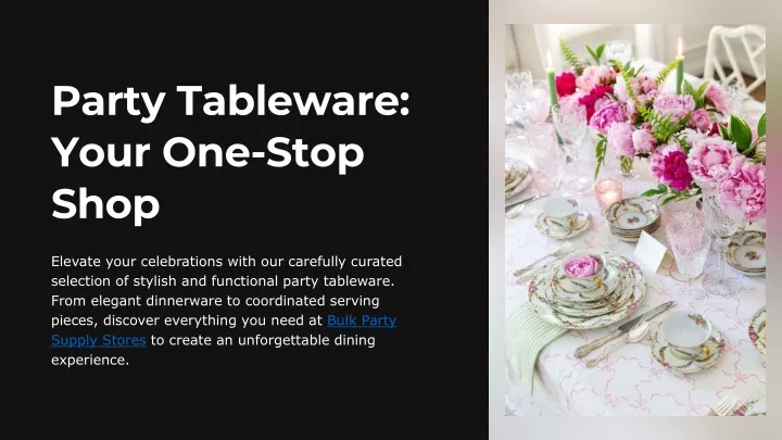 party tableware your one stop shop