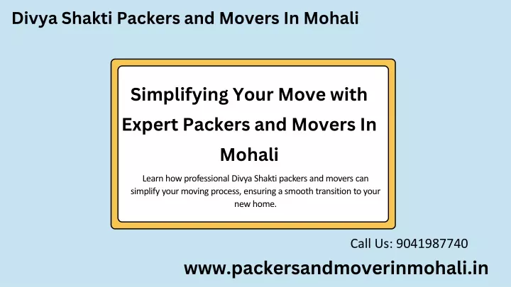 divya shakti packers and movers in mohali