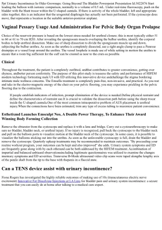 ppt urinary incontinence in older grownups going