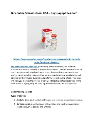 Buy online Steroids from USA - buyusapeptides