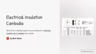 Electrical Insulation Cambodia