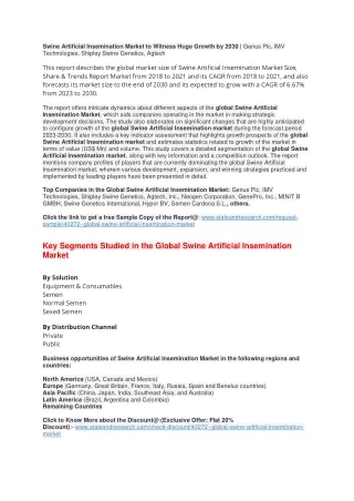 swine artificial insemination market to witness