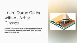 Learn Quran Online for Adults with Al-Azhar Classes