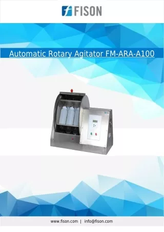automatic rotary agitator fm ara a10 0