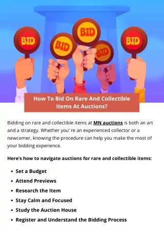 how to bid on rare and collectible items