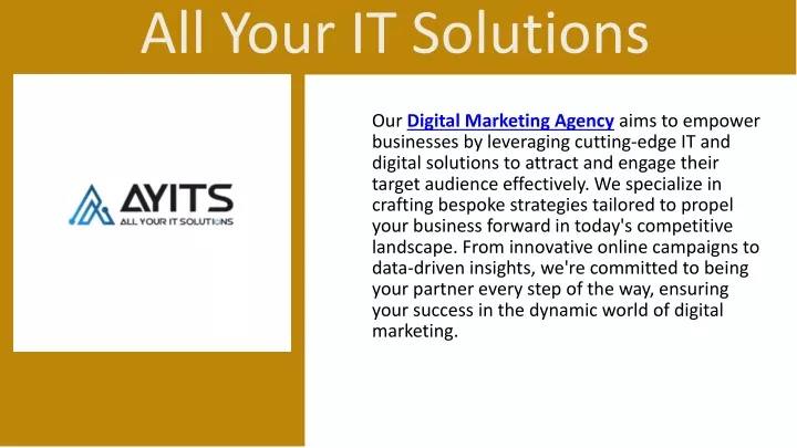 all your it solutions