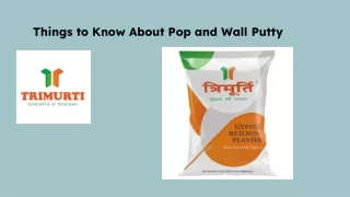 things to know about pop and wall putty