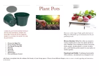 discover a wide range of high quality plant pots