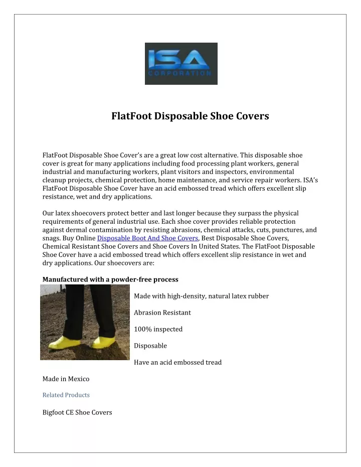 flatfoot disposable shoe covers