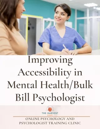 Improving Accessibility in Mental HealthBulk Bill Psychologist