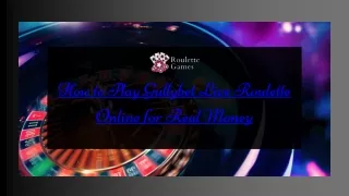 How to Play Gullybet Live Roulette Online for Real Money