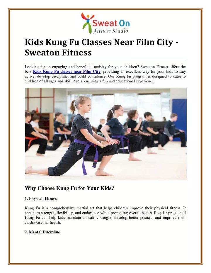 kids kung fu classes near film city sweaton