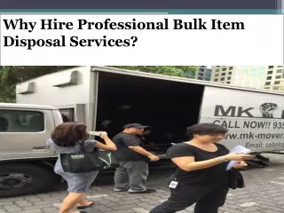 Why hire professional bulk item disposal services