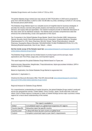 Diabetes Drugs Market