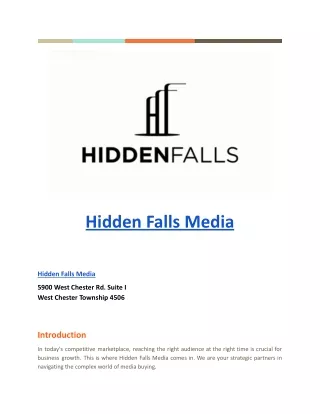 Media Buying Services _ Hidden Falls Media