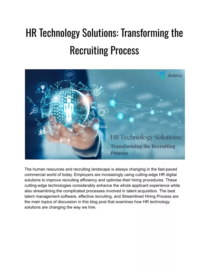 hr technology solutions transforming