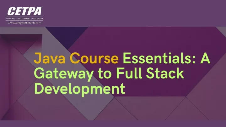 java course essentials a gateway to full stack