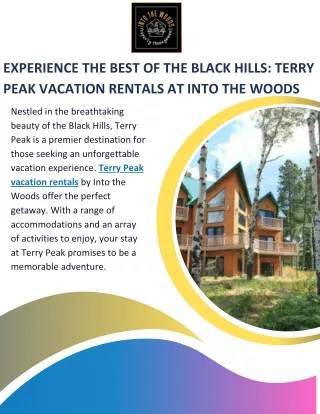 Enjoy Scenic Getaways with Terry Peak Vacation Rentals by Into the Woods Black Hills