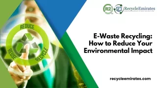 E-Waste Recycling How to Reduce Your Environmental Impact