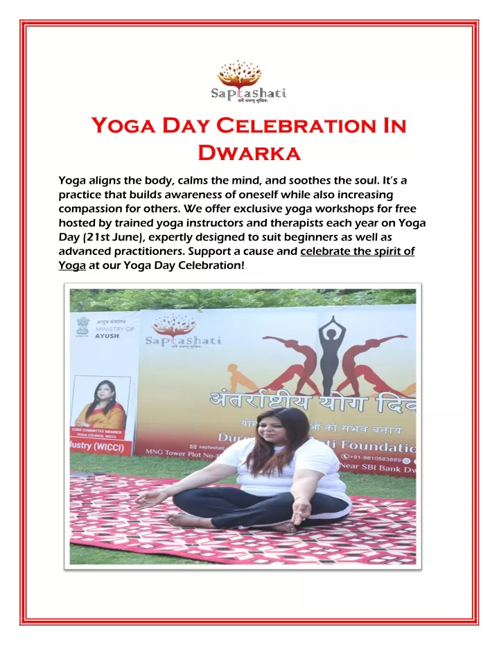 yoga day celebration in dwarka