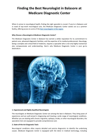 finding the best neurologist in balasore