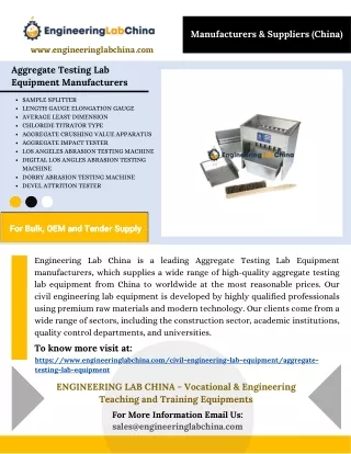 Aggregate Testing Lab Equipment Manufacturers